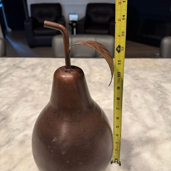 Large Decorative Bronze Colored Pear - Picture 4 of 7